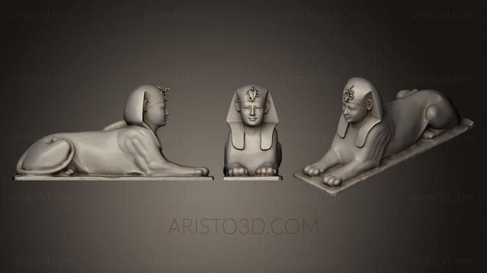 Figurines lions tigers sphinxes (STKL_0255) 3D model for CNC machine